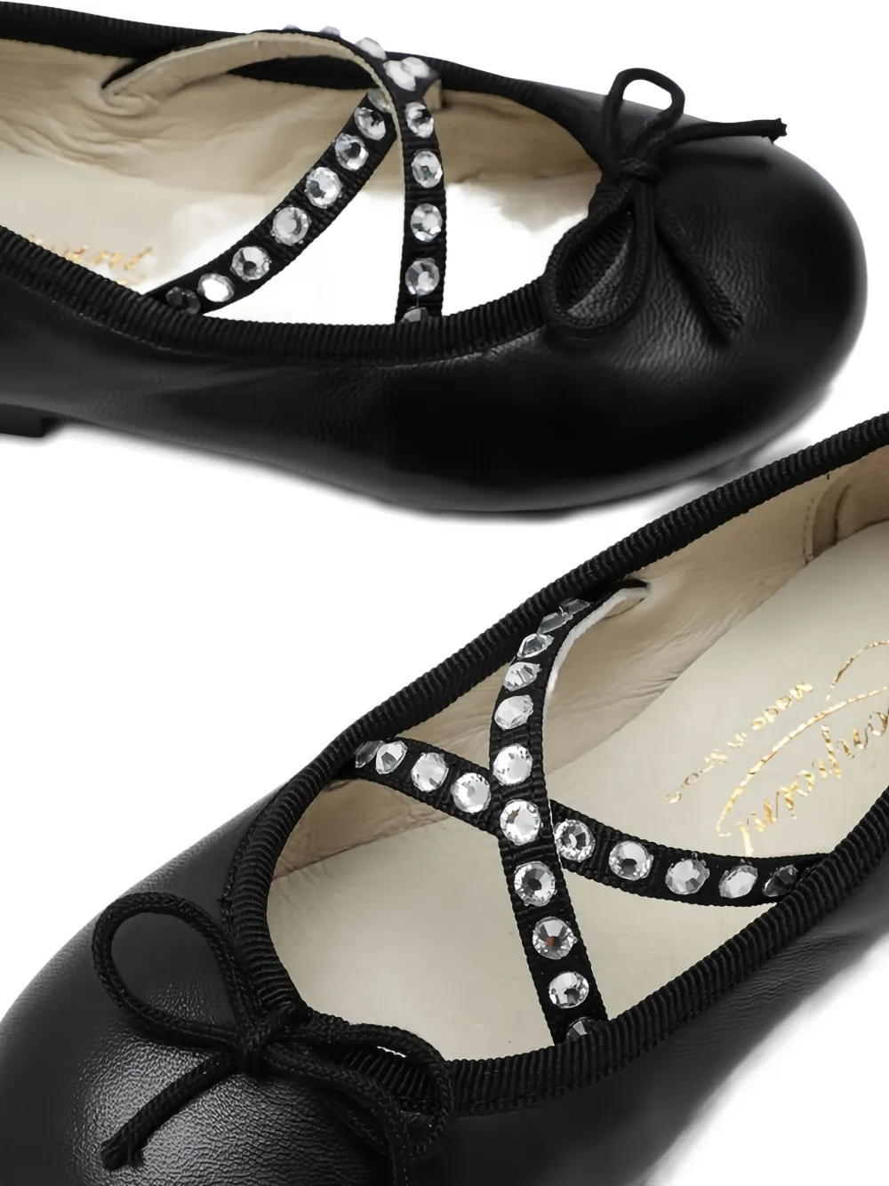 Bonpoint Ballerina's met verfraaid bandje Zwart