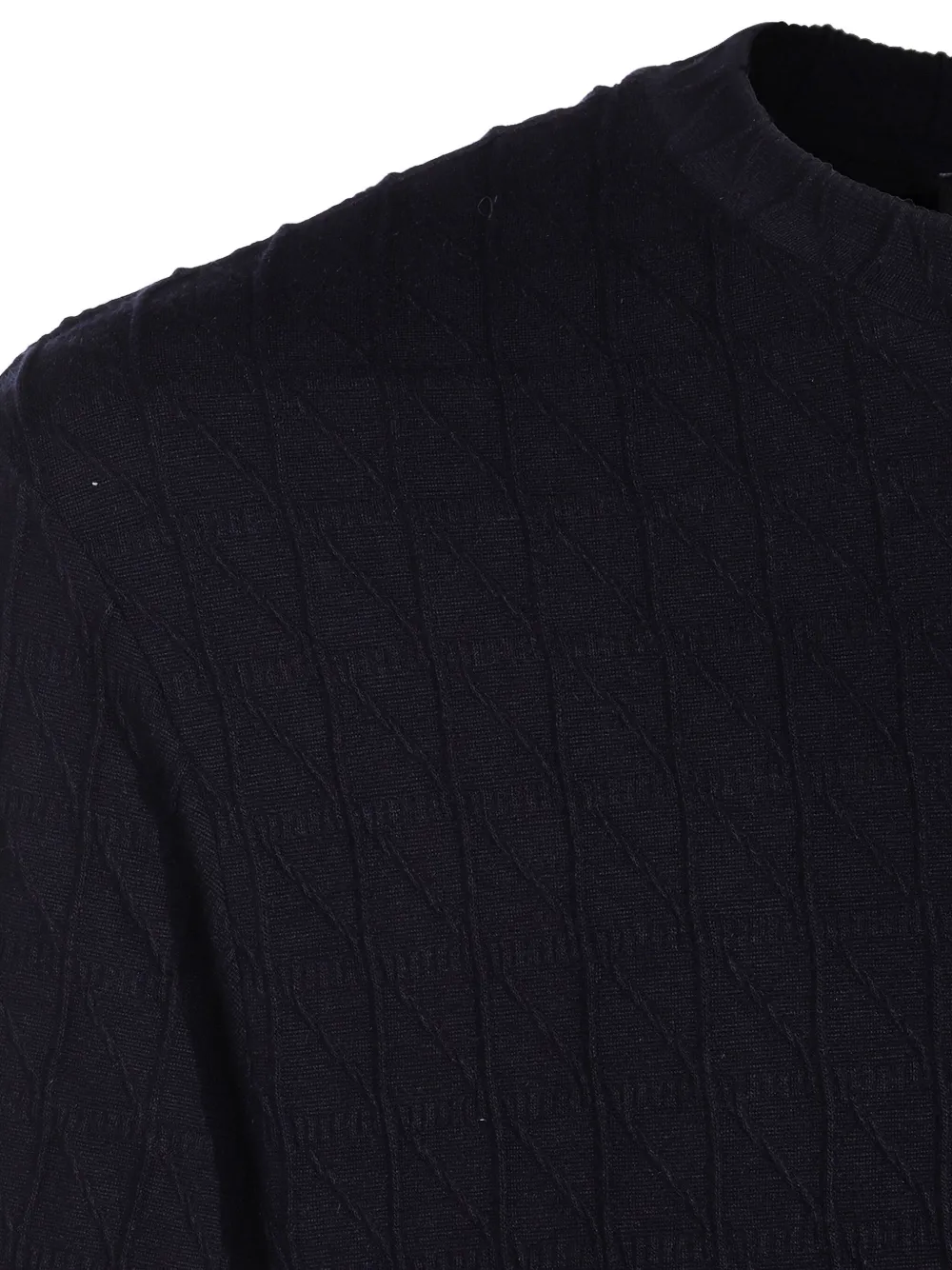 Giorgio Armani Geribbeld T-shirt met korte mouwen Blauw