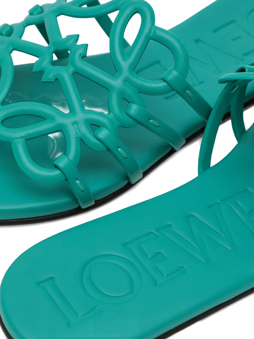 LOEWE Petal Anagram sandals Groen