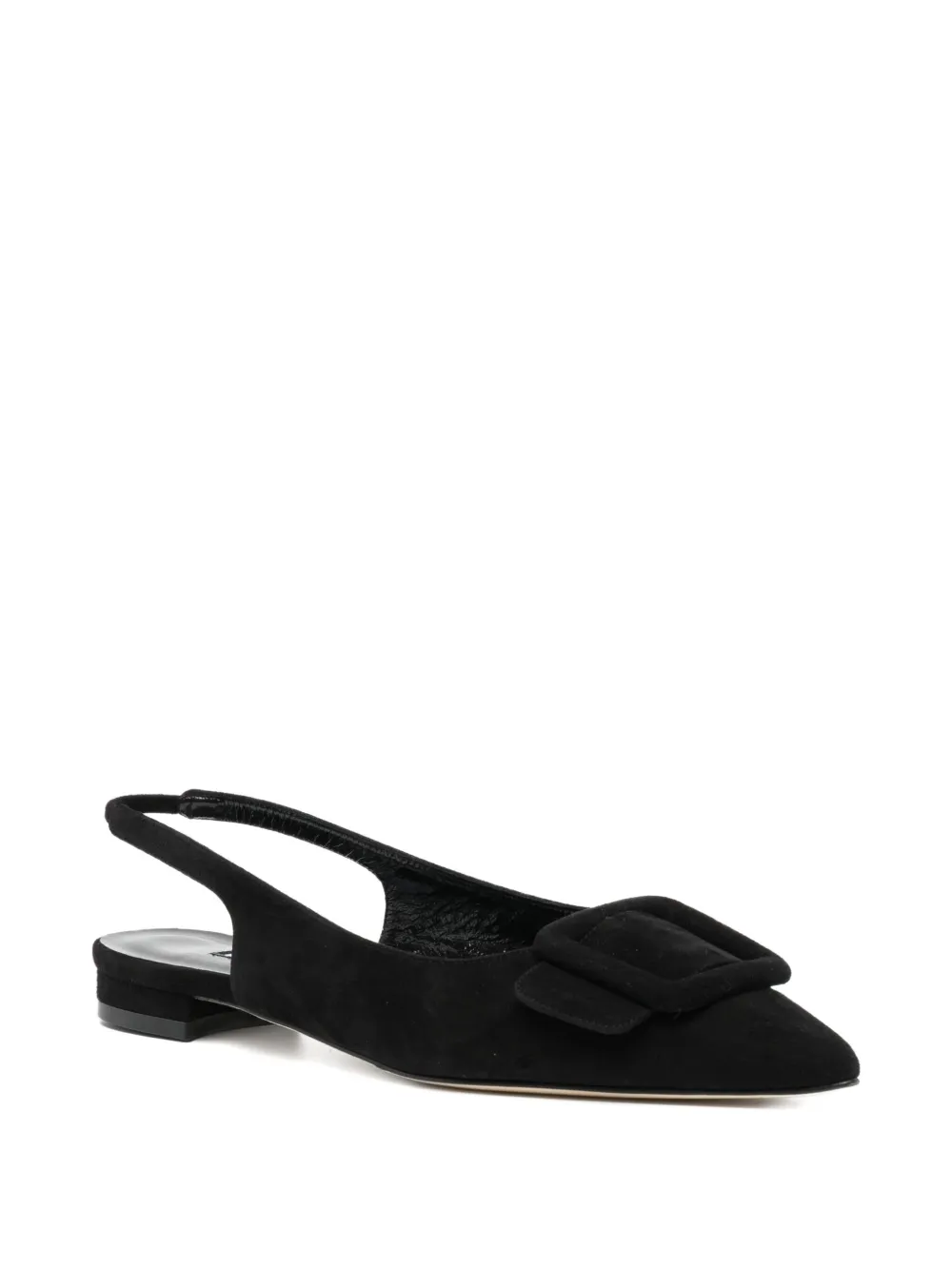 Manolo Blahnik Slingback pumps met gesp Zwart
