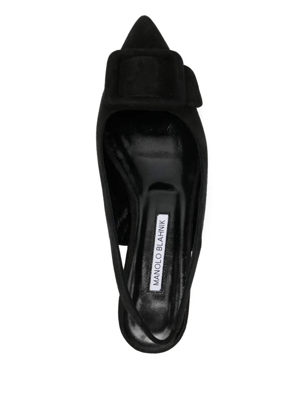 Manolo Blahnik Slingback pumps met gesp Zwart
