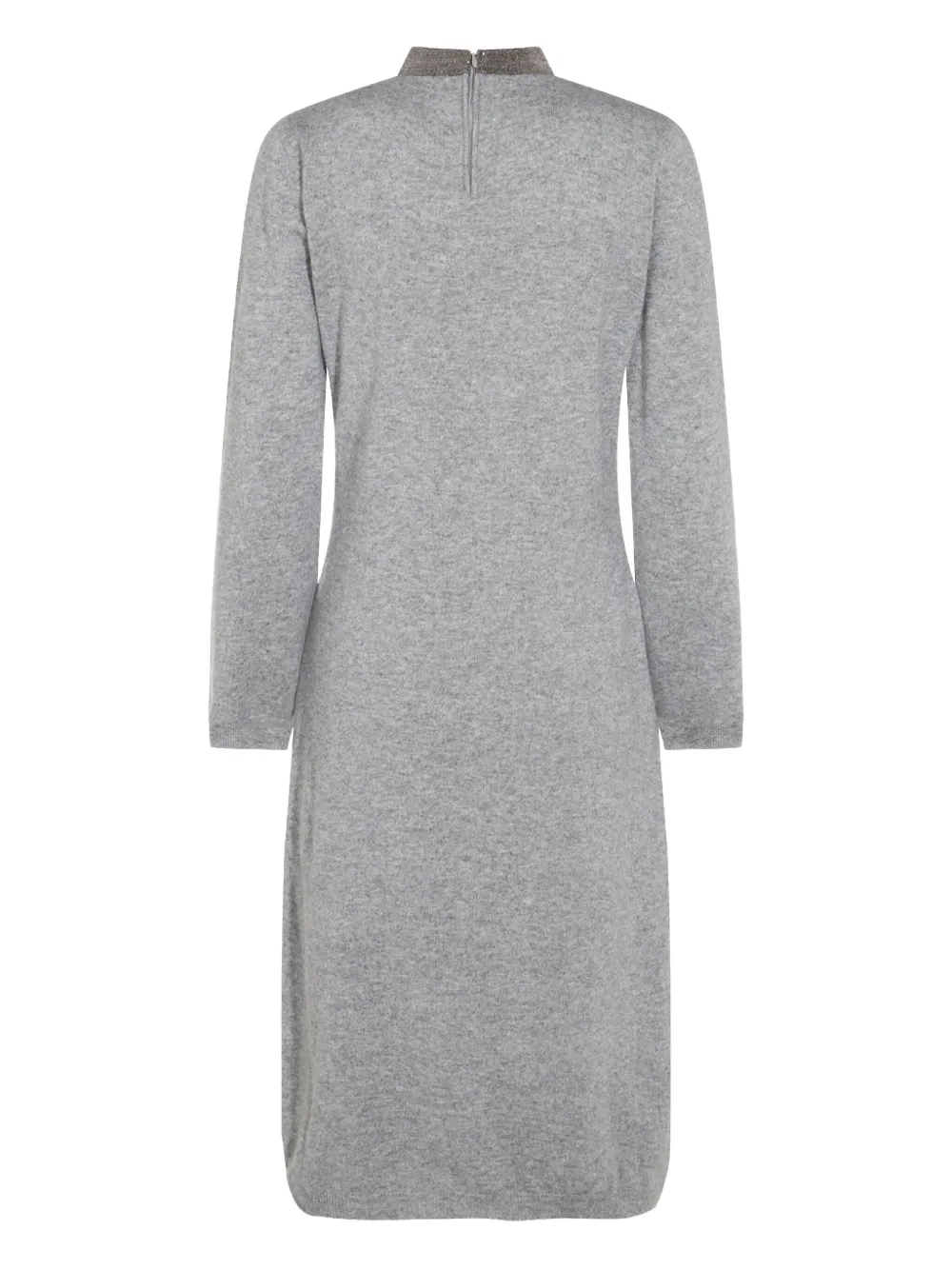 Fabiana Filippi mock-neck long-sleeve dress - Grijs
