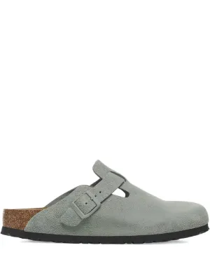 Birkenstock Boston スエード クロッグサンダル | グレー | FARFETCH JP