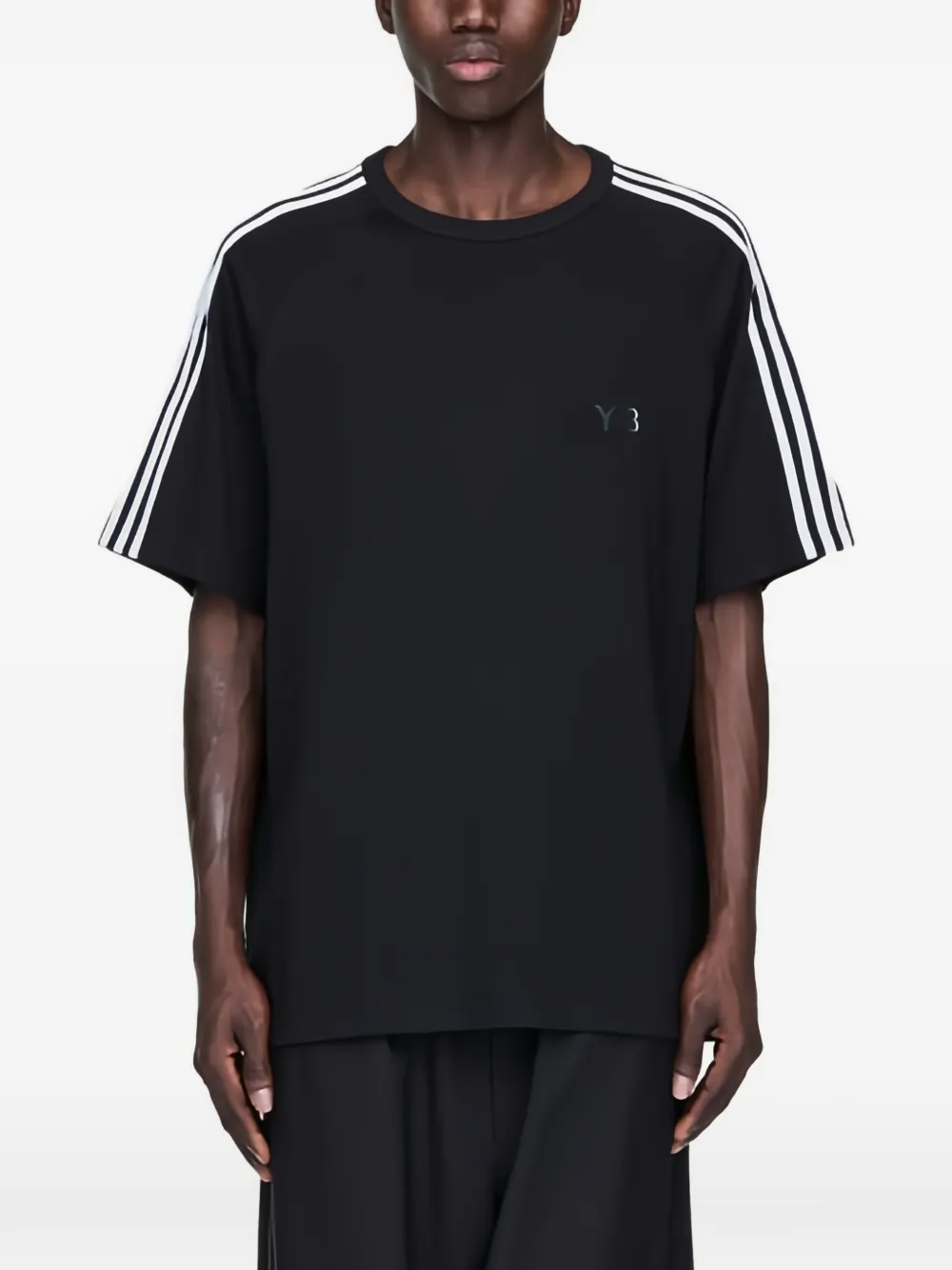Y-3 футболка с рукавами реглан и полосками | Image 1