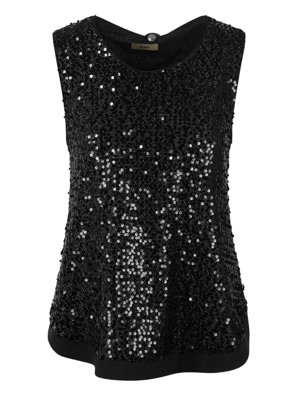 Herno sequinned top | Black | Image 1
