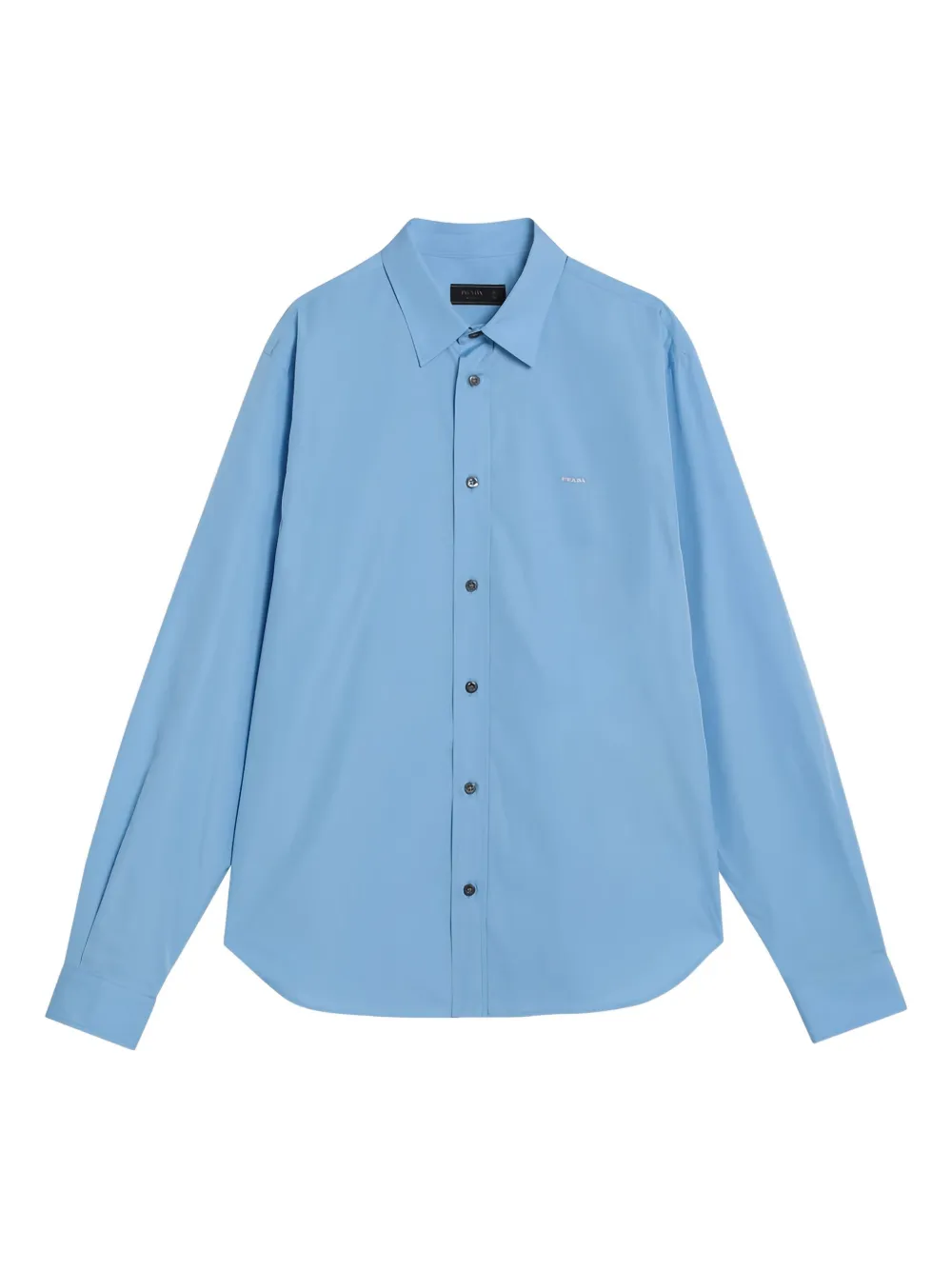 Prada Overhemd met geborduurd logo Blauw