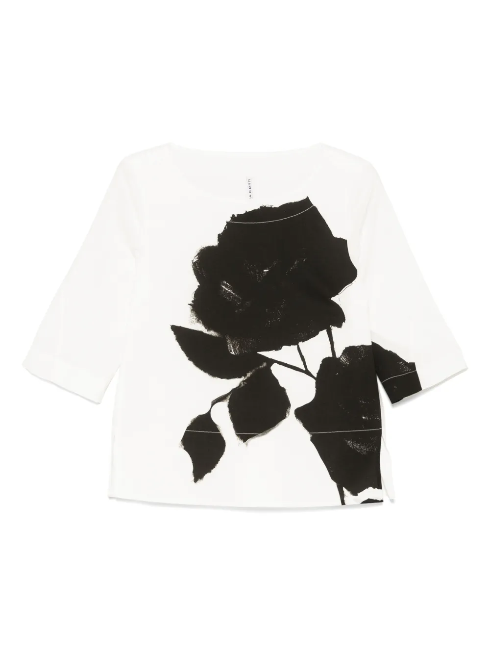 floral-print T-shirt