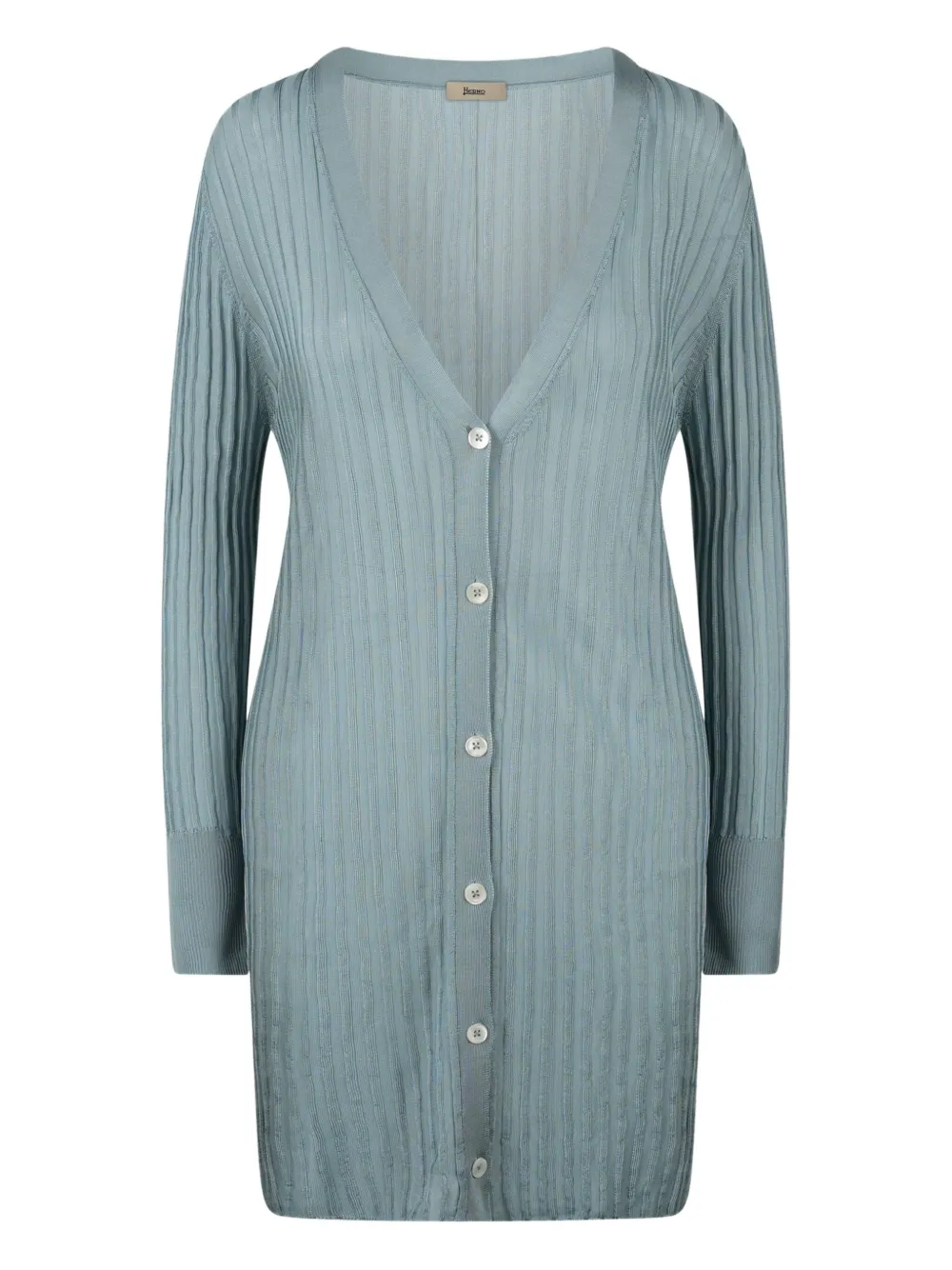 ribbed-knit cardigan