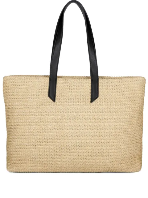 QUARZOVIVO raffia tote bag
