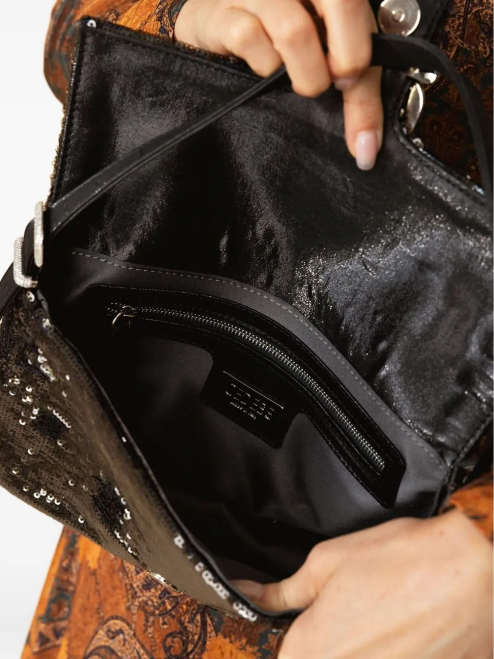  Gedebe Habibi Sequin-embellished Shoulder Bag - Grey 