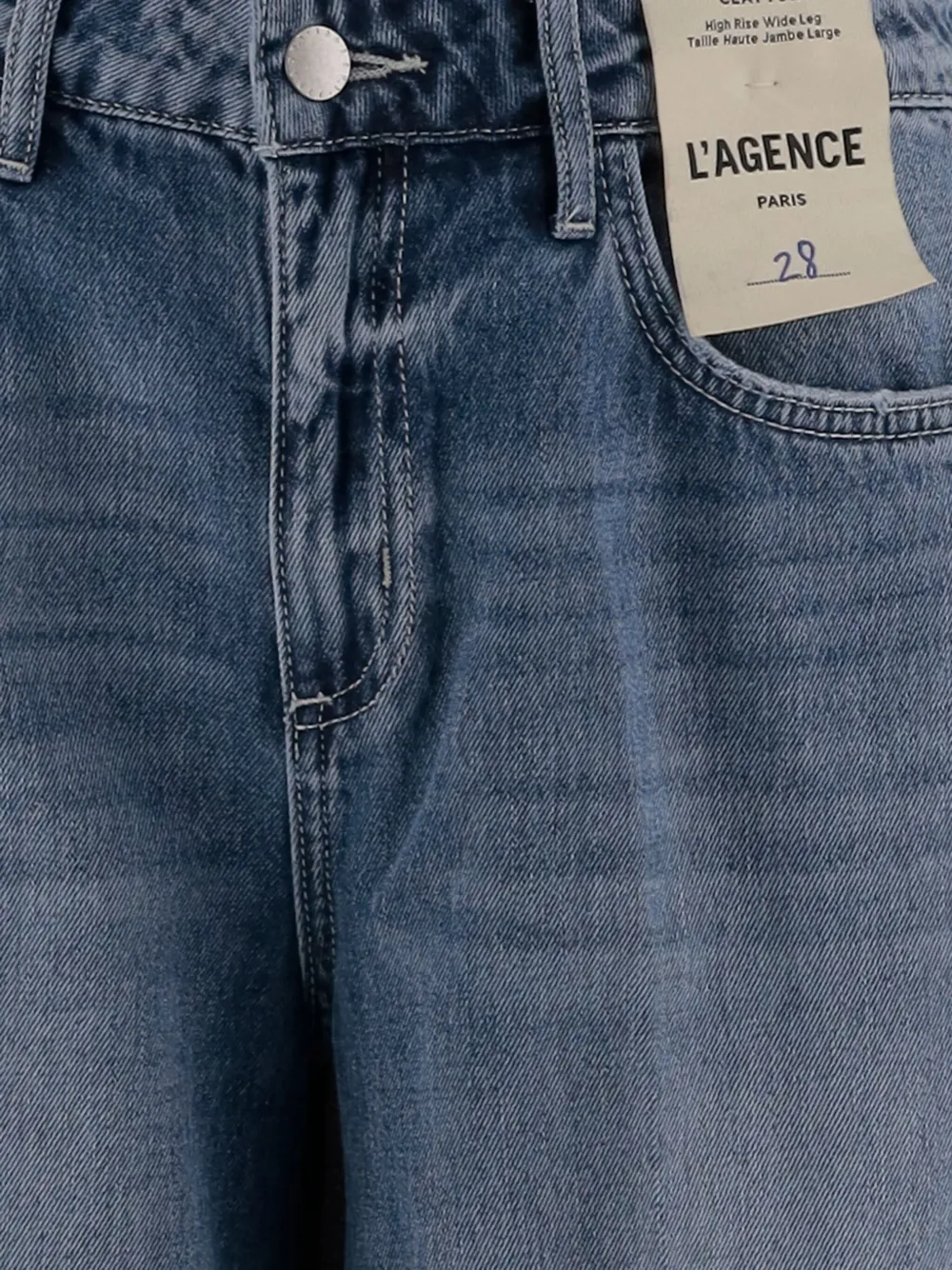 L'Agence Straight jeans Blauw