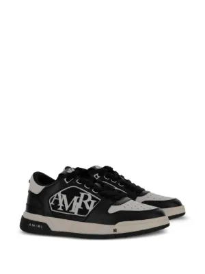 【アミリ】ロゴローカットスニーカー 骨モチーフ スエードレザー AMIRI Court ハイカット スニーカー | ブラック | FARFETCH JP