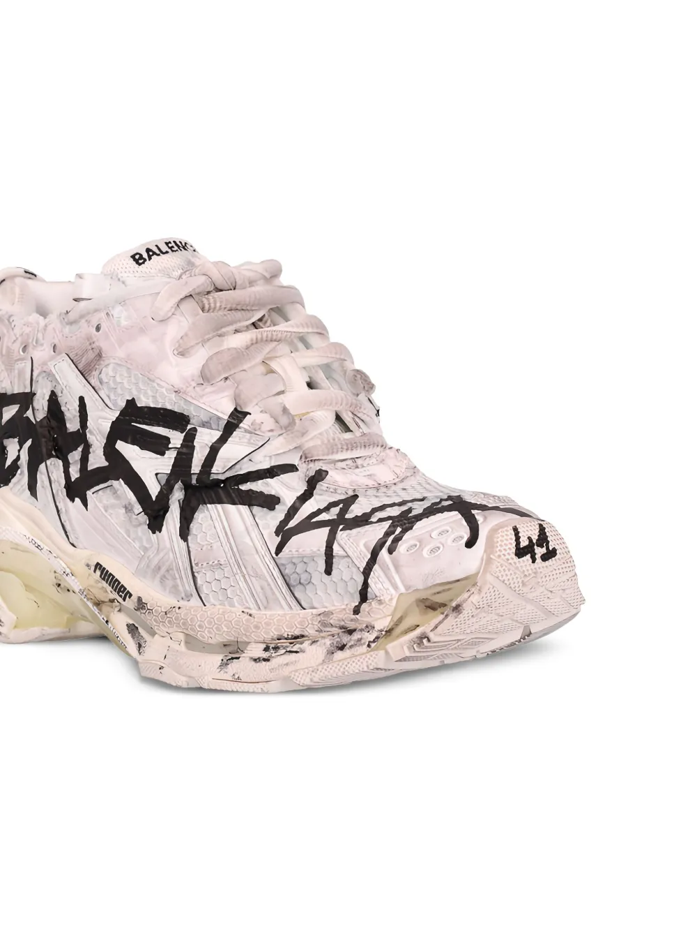 Balenciaga graffiti-print sneakers White