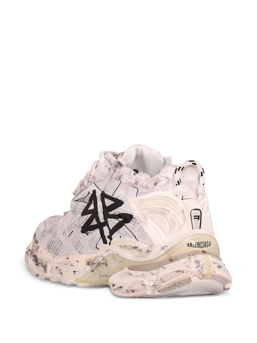 Balenciaga graffiti-print sneakers White