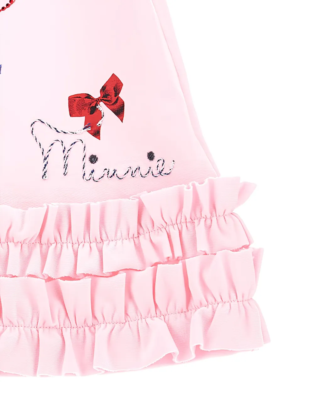 Monnalisa x Disney Minnie-embellished T-shirt dress Roze