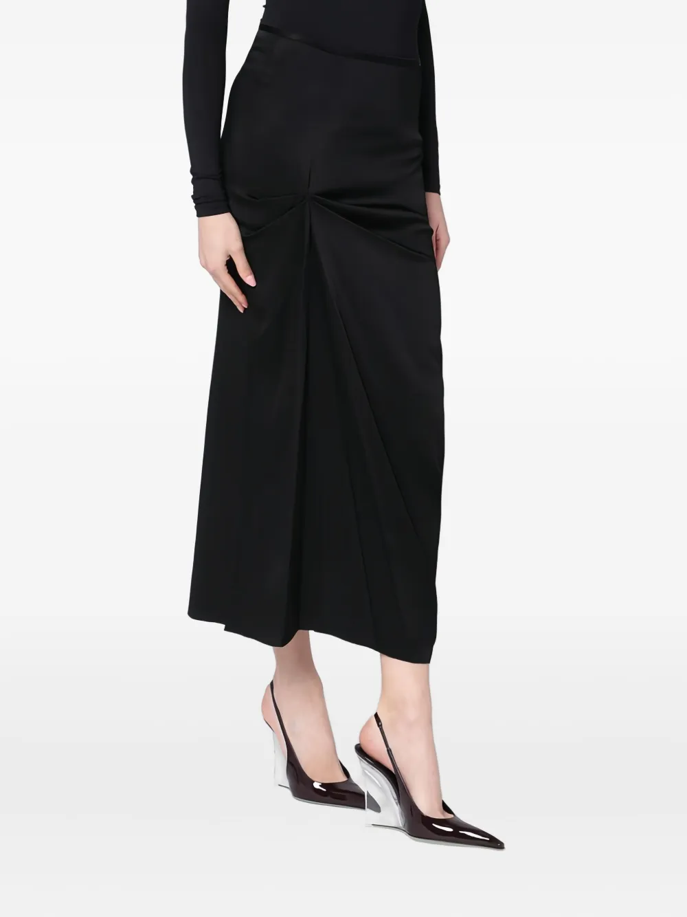 Victoria Beckham Drapierter Midirock | Asymmetrische Röcke & Wickelröcke | Image 2