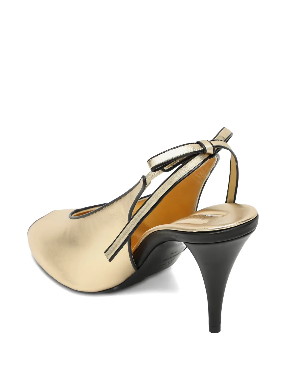 Miu 85 mm slingback pumps met open neus Goud