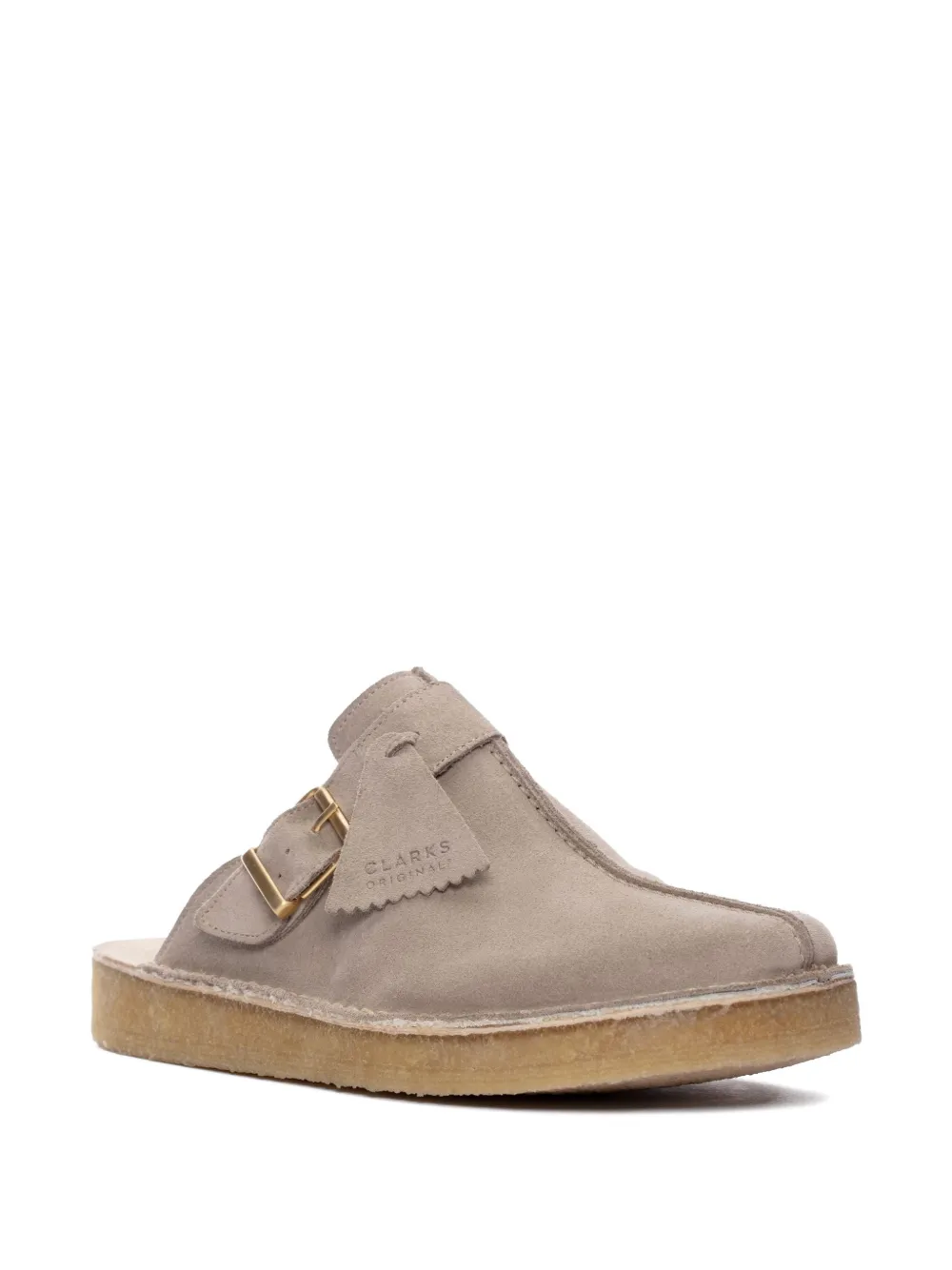 Clarks Originals Trek calf suede flat mules Beige