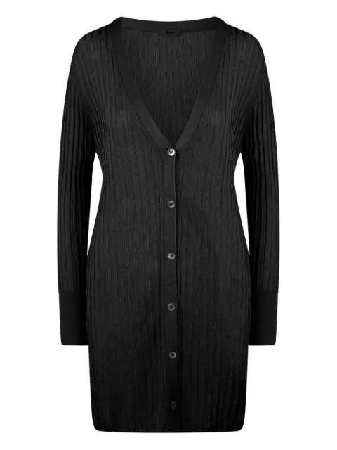 Herno ribbed long-line cardigan