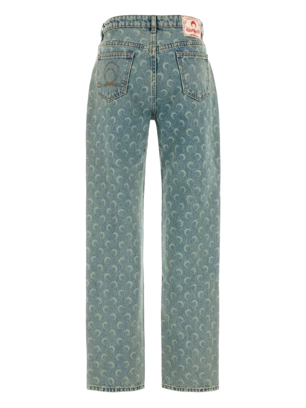 Marine Serre Jeans van biologisch katoen Beige