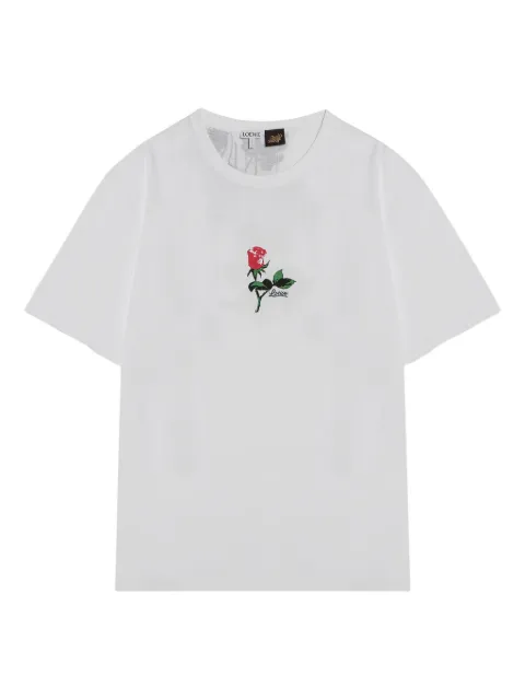 LOEWE rose-print T-shirt