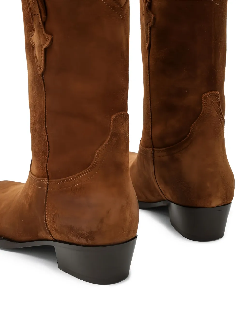 Paris Texas 35mm Hilda suede embroidered boots Brown