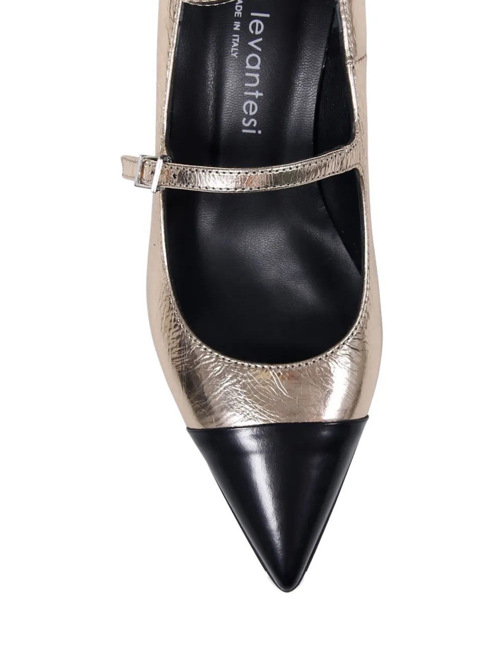 Sergio Levantesi 50mm Mary Jane leather pumps Silver