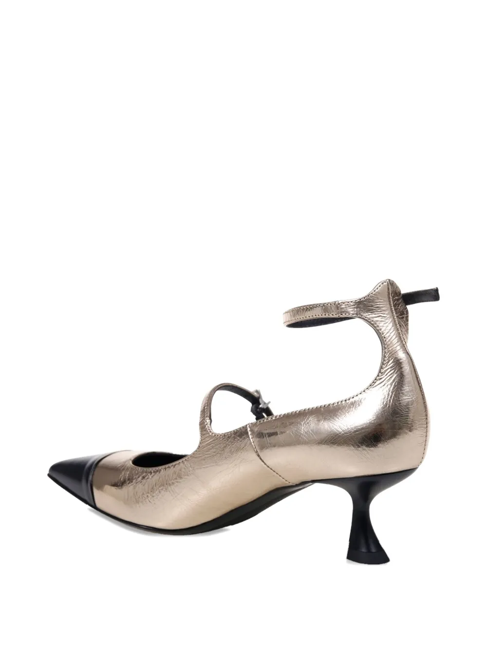 Sergio Levantesi 50mm Mary Jane leather pumps Silver