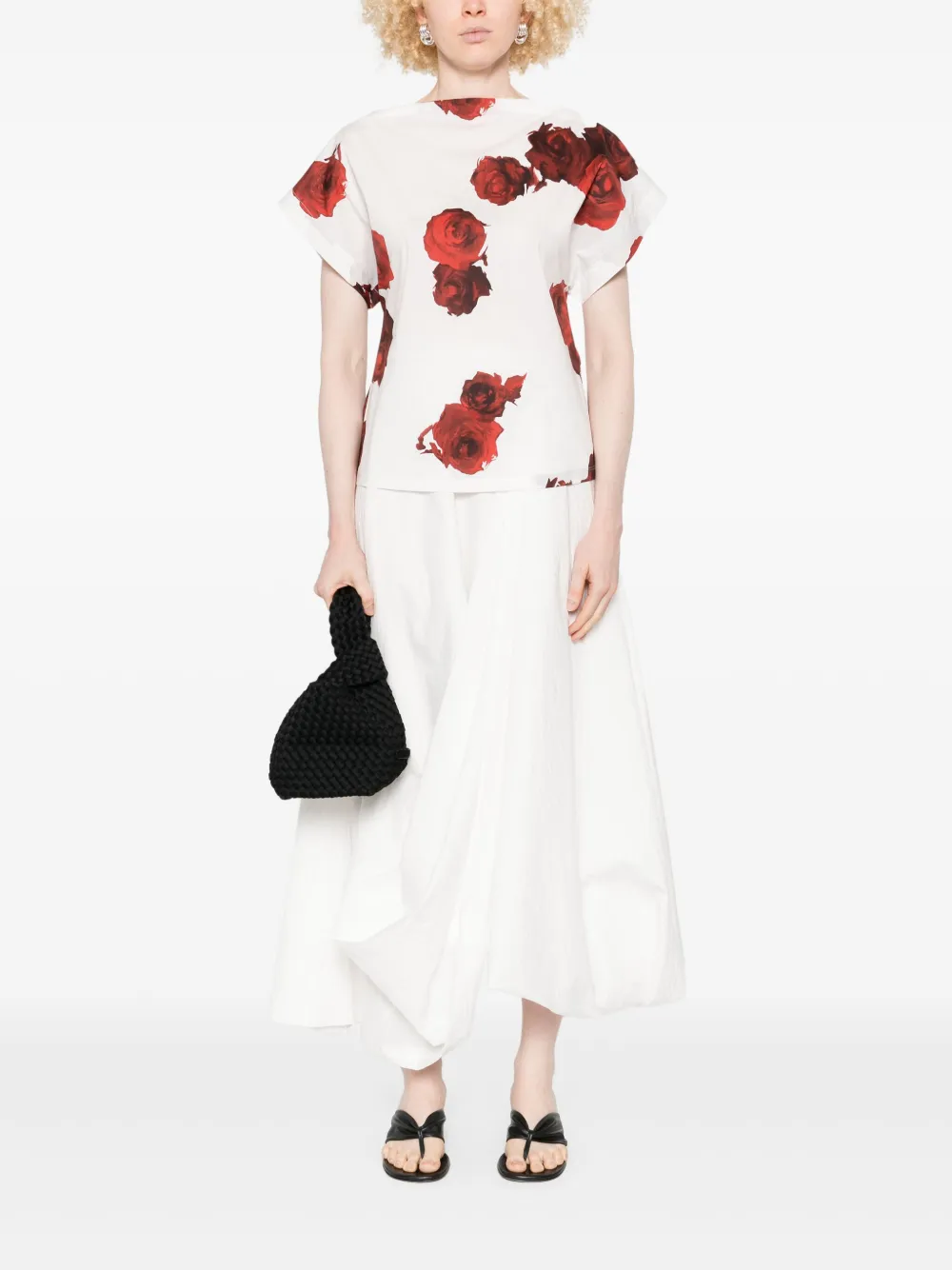 Liviana Conti Shirt met bloemenprint - Wit