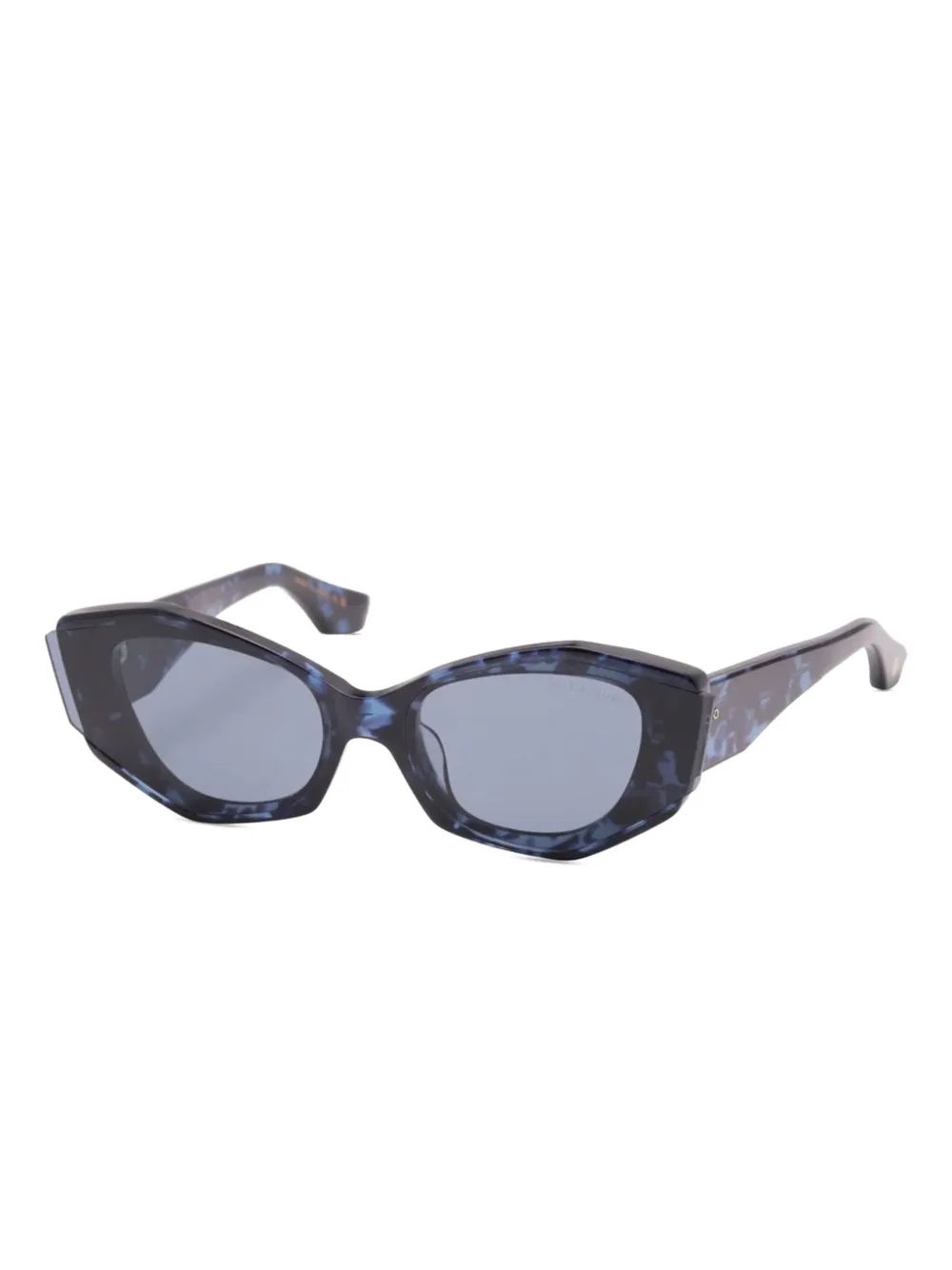 Geometric-Frame Tortoiseshell Sunglasses