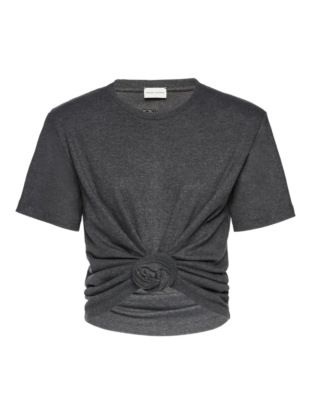 Magda Butrym knotted front T-shirt | Grey | Image 1