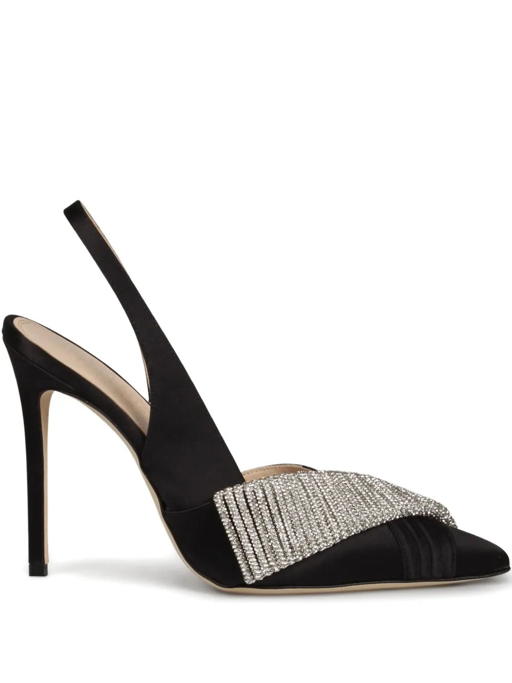 Hibourama 100mm crystal-embellished pumps Black