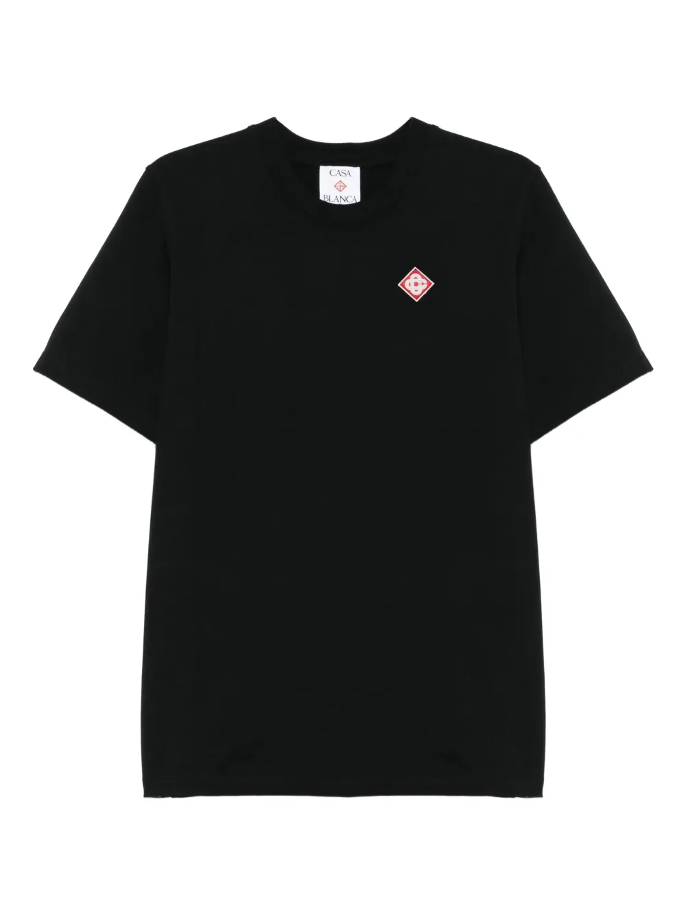Casablanca T-shirt met geborduurd logo Zwart