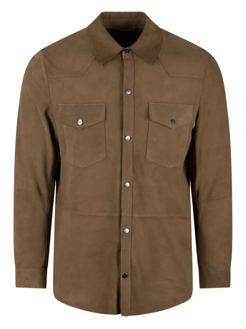 COLAMARINO chemise en daim | marron | Image 1