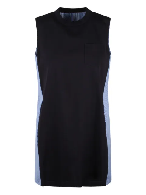 sacai panelled sleeveless dress