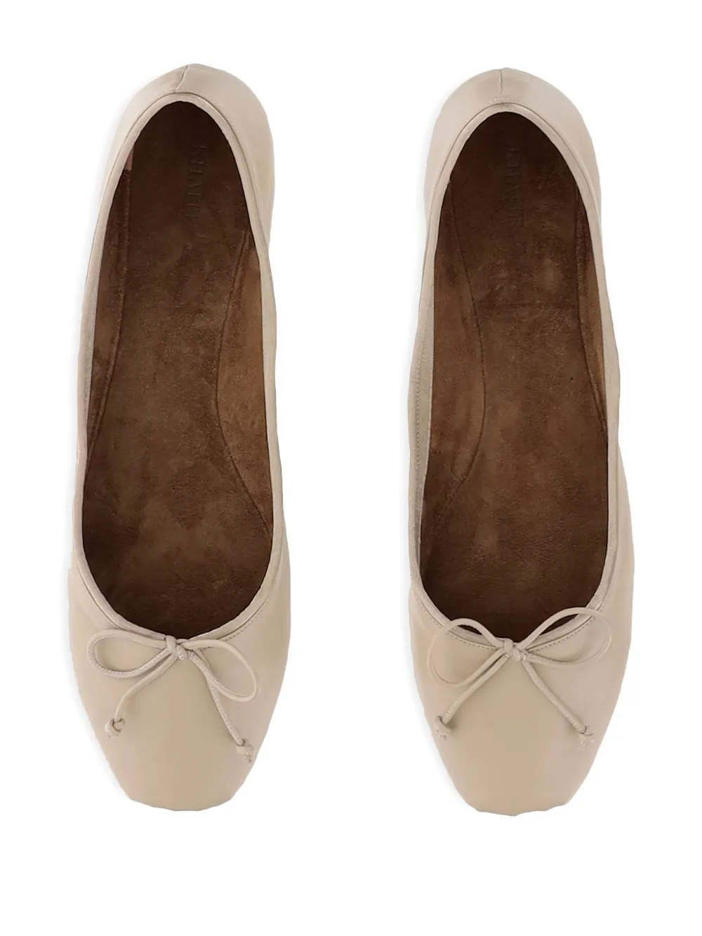 KHAITE bow-detail ballet flats Neutrals