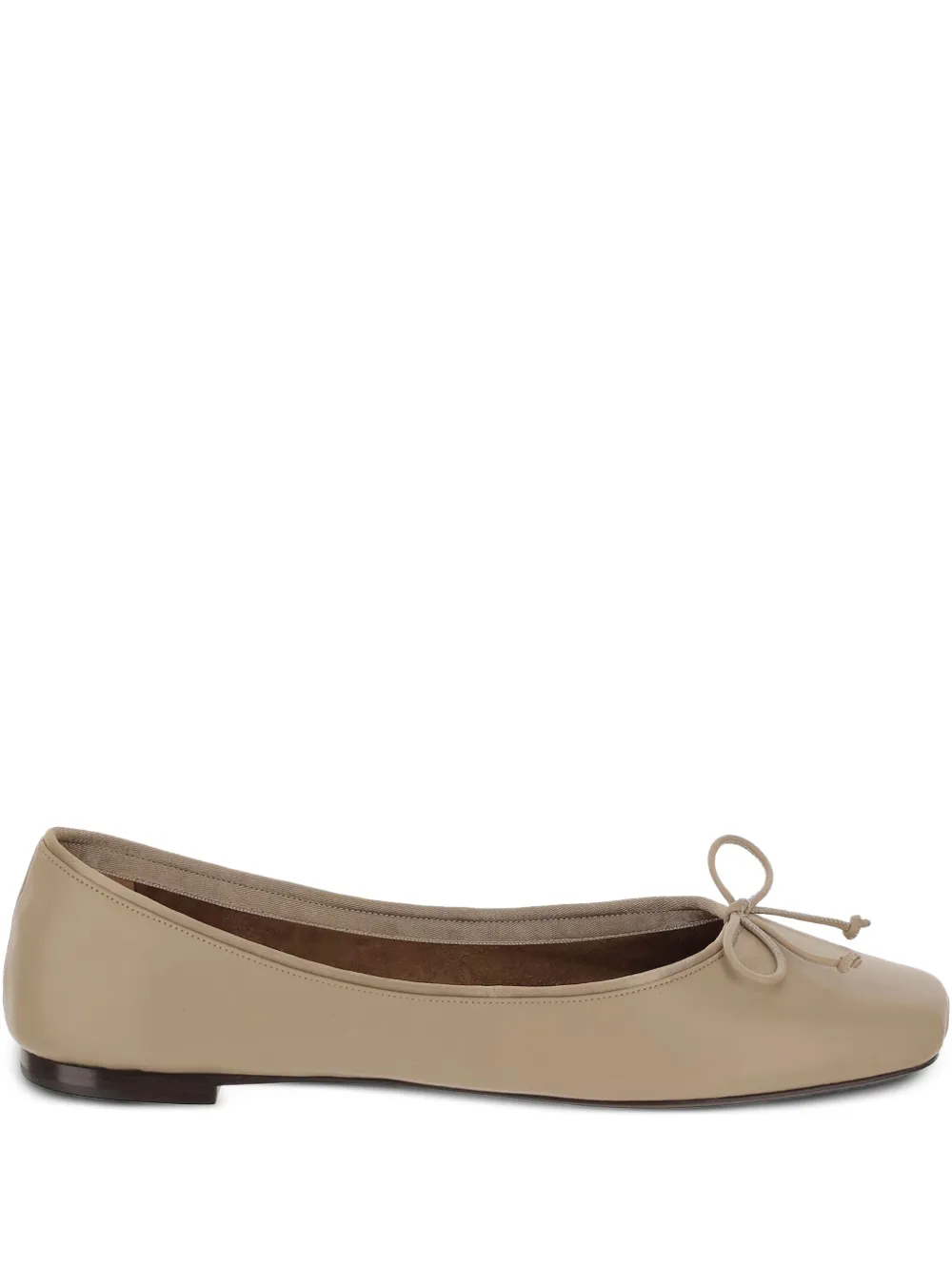 KHAITE bow-detail ballet flats Neutrals