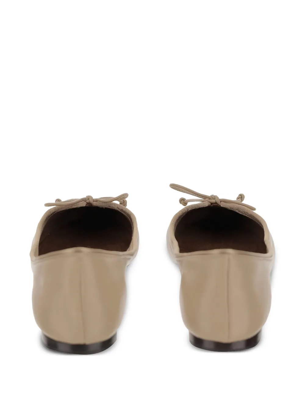 KHAITE bow-detail ballet flats Neutrals