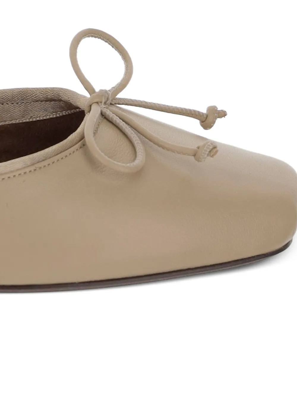 KHAITE bow-detail ballet flats Neutrals