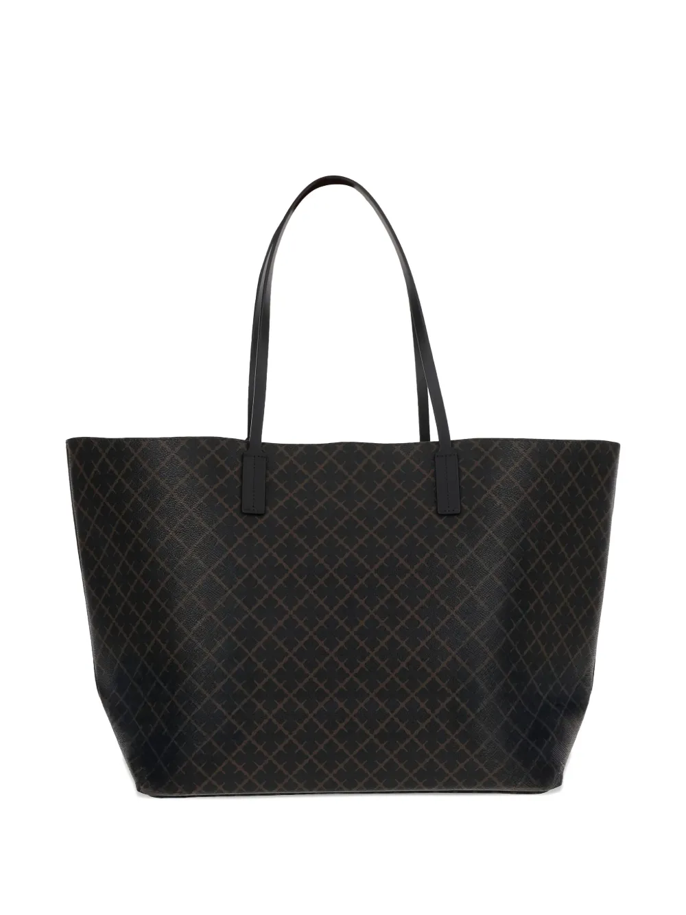 By Malene Birger geometric-print shoulder bag - Bruin