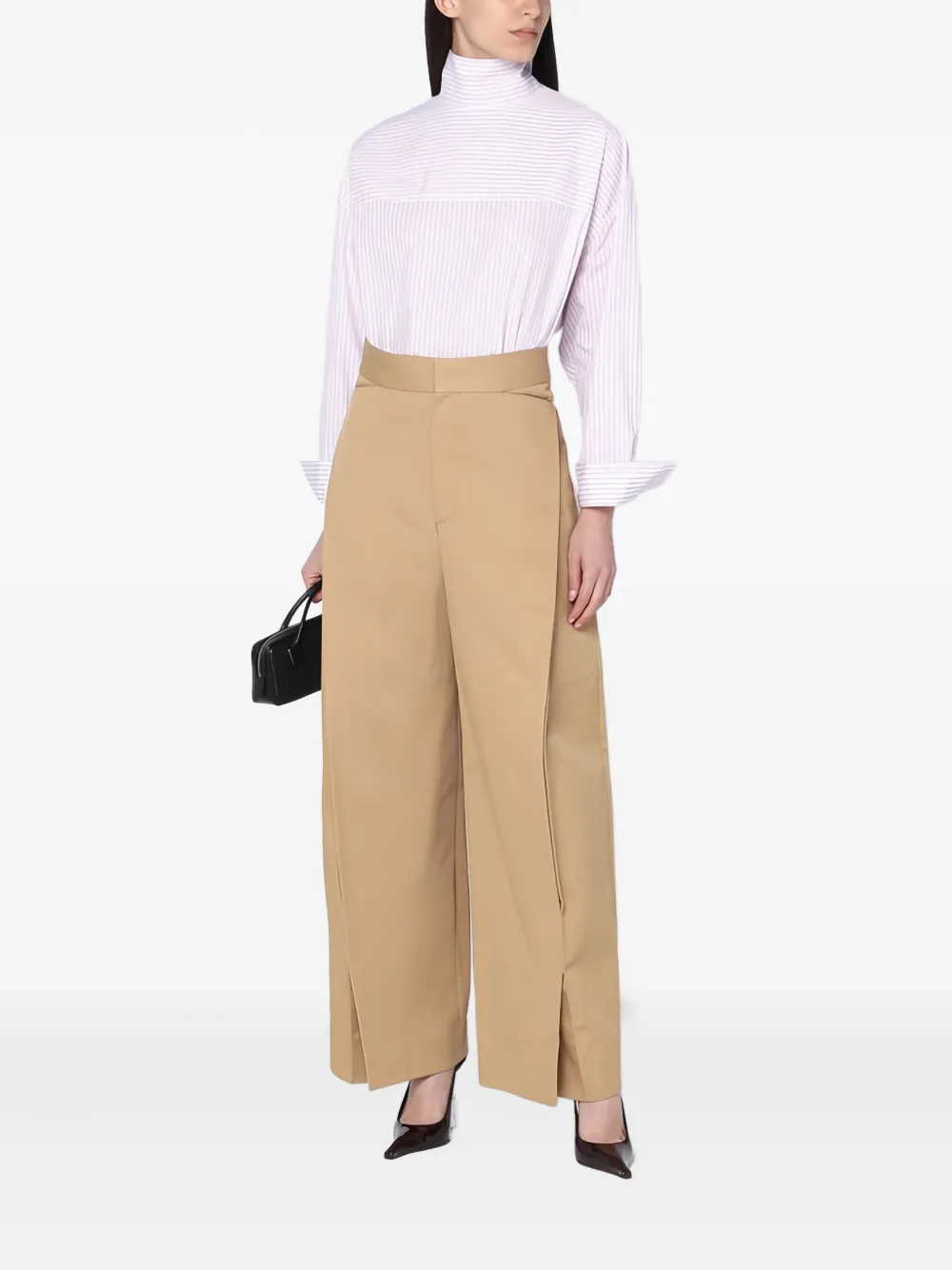 Victoria Beckham Broek met gelaagd effect Beige