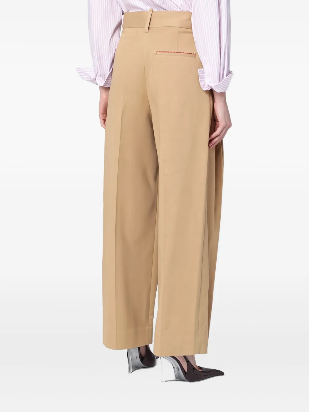 Victoria Beckham Broek met gelaagd effect Beige