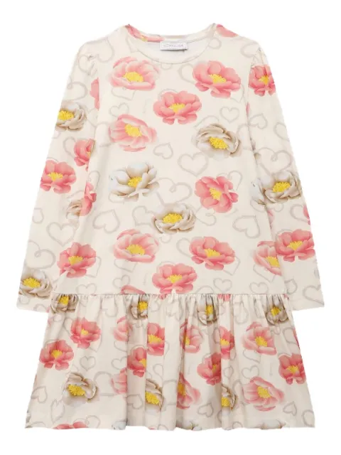 Monnalisa floral-print long-sleeve dress