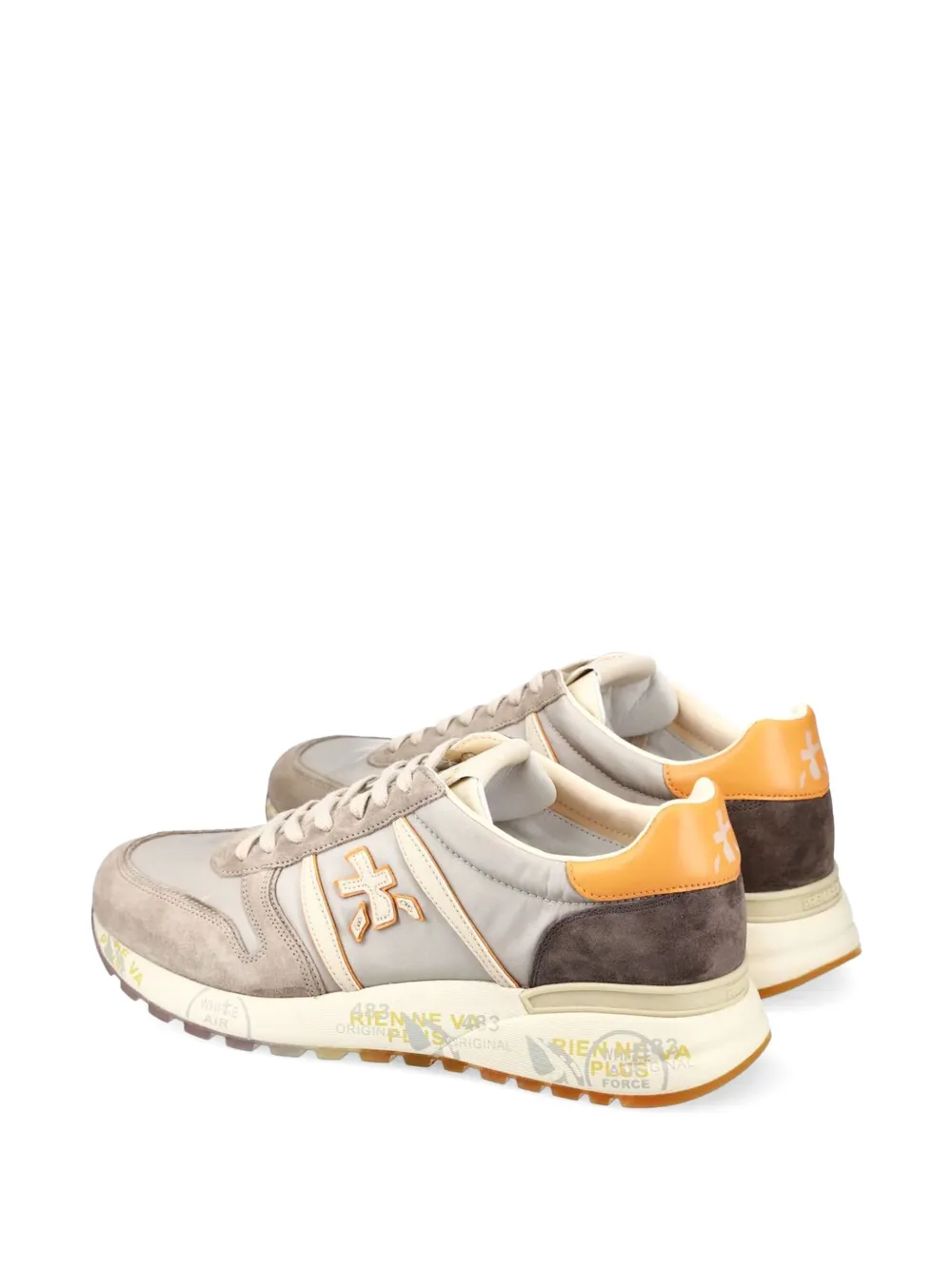 Premiata Lander 7202 lace-up suede sneakers Neutrals
