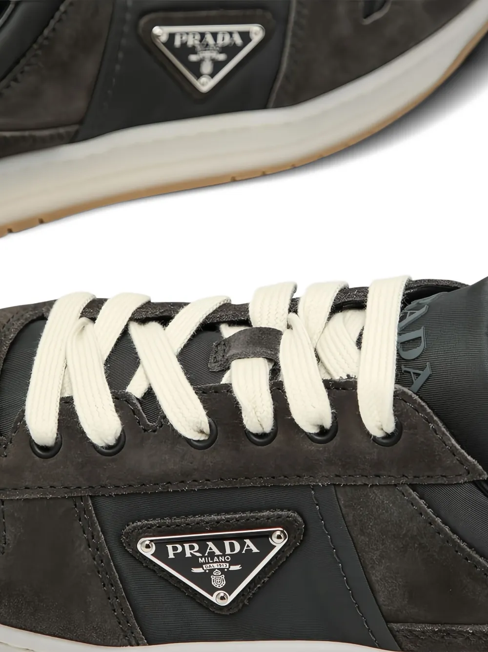 Prada Sneakers met triangel logo Grijs