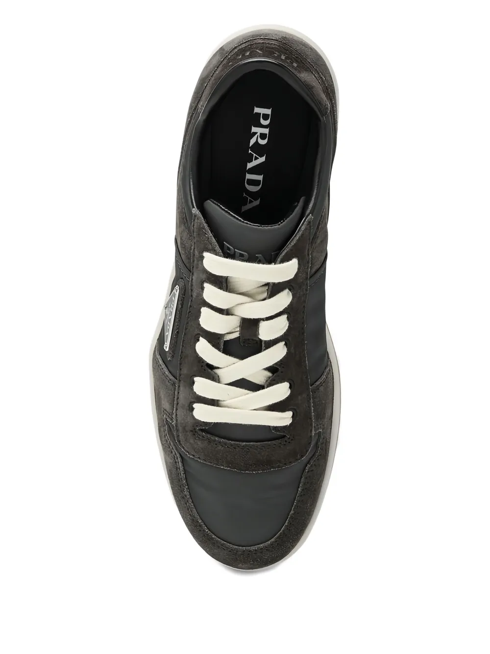 Prada Sneakers met triangel logo Grijs