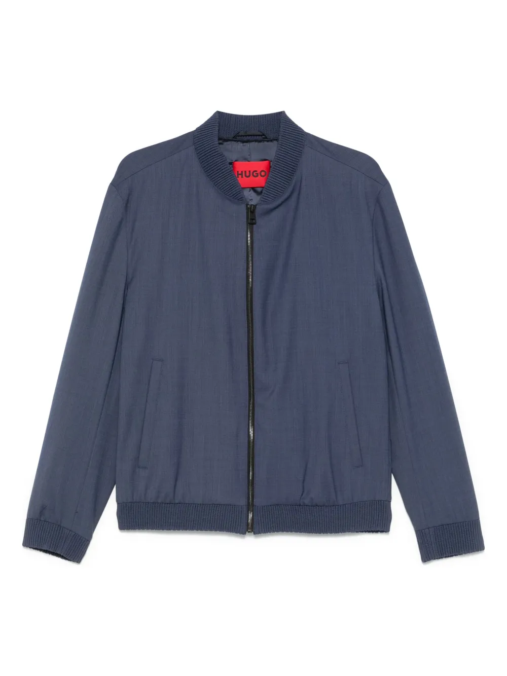 BOSS zip-up bomber jacket | Blue | Image 1