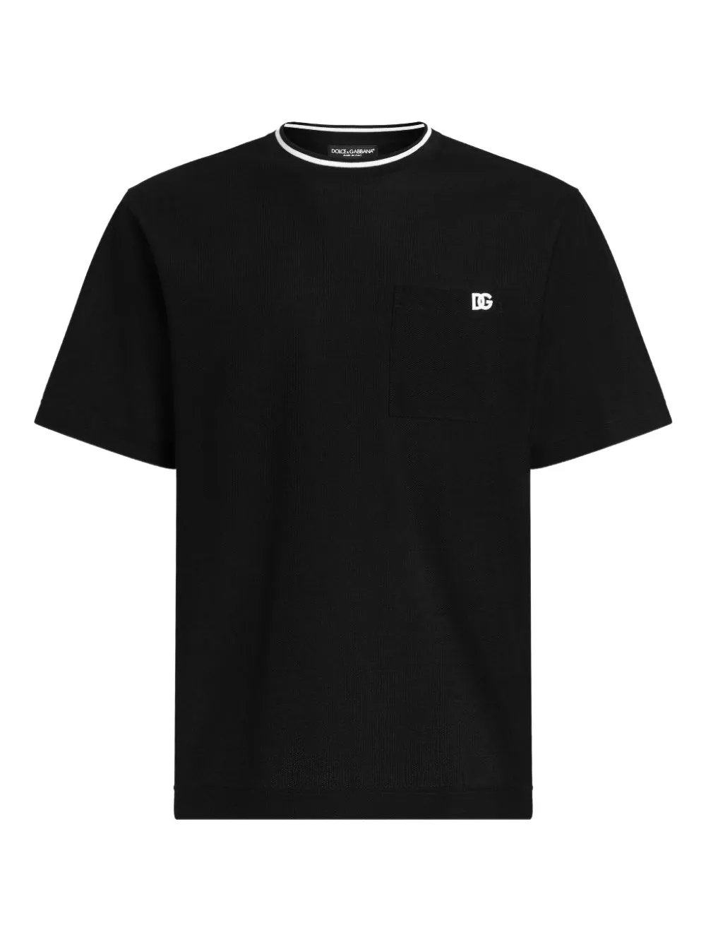 Dolce & Gabbana Sweater met zak en ronde hals Zwart