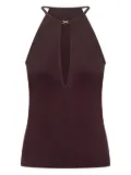 TOM FORD halterneck jersey top - Brown
