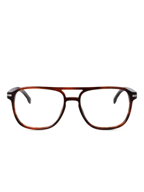 BOSS acetate square-frame glasses
